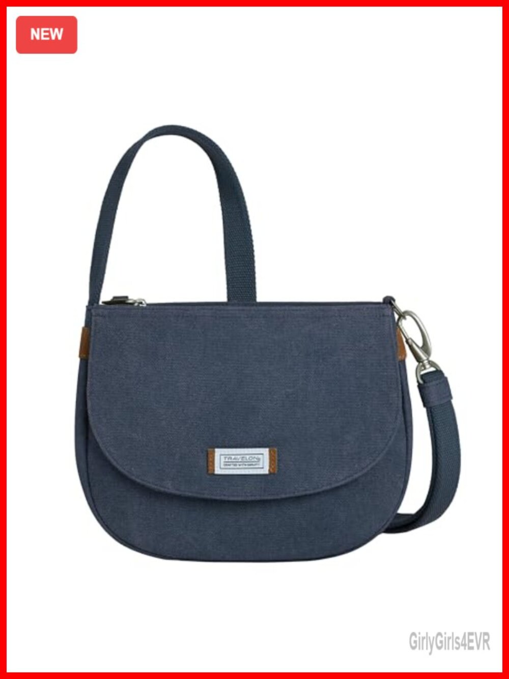 Anti-Theft Saddle Crossbody Bag Slash Resistant RFID Travel Purse